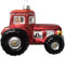 Generisch Trecker Traktor rot Weihnachtsbaumkugel Glas Christbaumschmuck Weihnachten