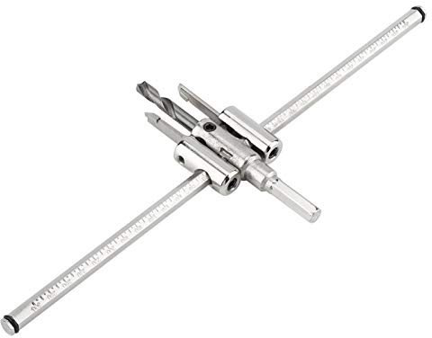 Circle Hole Saw Cutter adjustable hole saw 30-300mm Silver Alloy Steel Wood Cutter Drill Bits Set Adjustable Metal Wood Circle Hole Cutter Saw Drill Bit Kit Hole Saws