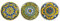 Villa d'Este Home Tivoli Set 4 Piatti pizza Scilla 33 cm in gres (Made in Italy)