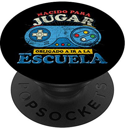 Vintage Controlador Gamer Nacido Para Jugar Videojuegos PopSockets PopGrip: Agarre intercambiable para Teléfonos y Tabletas