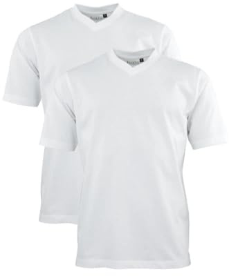 hajo Polo & Sportswear Herren T-Shirt Doppelpack V-Ausschnitt weiß XXL