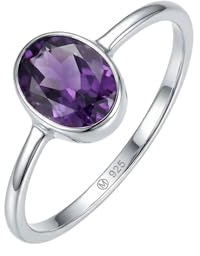 mantraroma 925 Sterling Silber Edelstein Ring Damen - Naturstein handgefertigter Edelsteinschmuck
