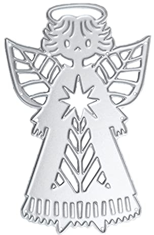 MIAOJI Stanzschablone, Weihnachtsengel aus Metall, Schablone, DIY, Scrapbooking, Album, Papier, Karte, Schablone, Prägung, Dekoration