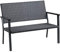C-Hopetree Outdoor-Sofa-Stuhl für Außenterrasse, Metallrahmen, Schwarz All Weather Wicker
