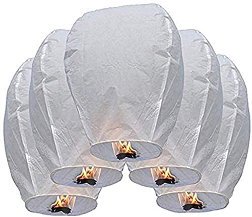 10/20 farolillos volantes chinos del cielo Uso Festivo Exprimir un deseo biodegradable para bodas, fiesta (20)