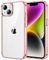 JETech Cover per iPhone 14 Plus 6,7 Pollici, Anti Ingiallimento Custodia con Antiurto, Anti-Graffio e Retro Trasparente (Oro Rosa)