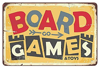 Board Game Party Signs Wall Decora Art Vintage Metal Tin Sign Print Home Office Classroom Wall Art 8x12in (20x30cm)