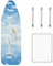 Maishijie Bügelbrettbezug 125 x 40 cm mit 3 mm dickem Schaumstoff, passend für 117 x 32 cm Bügelbrett, max. 3 Verschlüsse und Netzstofftuch