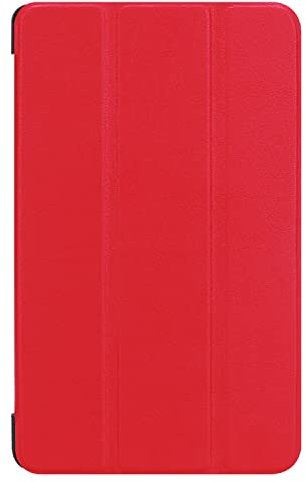 INSOLKIDON Compatible with Case for Acer Iconia One 8 B1-850 B1-860 B1-870 B1-860A 8 Inch tablet, Ultra Slim leather cartoon Cover Case with folding Stand Cover Rugged with Auto Sleep/Wake (Red)