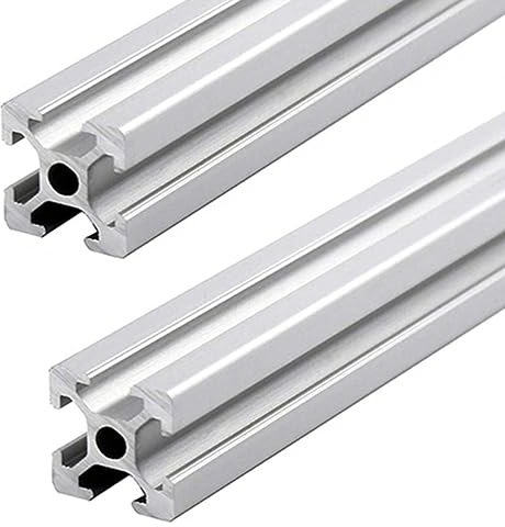 2020 300mm Aluminium Extrusion Profil T Typ 2 Stück Silber Europäischer Standard Eloxierte Linearschiene Aluminiumprofilextrusion für DIY 3D-Drucker und CNC-Maschinen