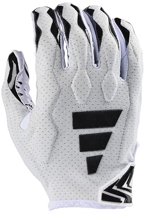 adidas Freak 6.0 Padded Receiver Football Gloves, White/Black, Small