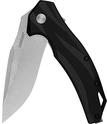 Kershaw Seitliches Taschenmesser, 7,9 cm, Stonewashed Klinge, Pocketclip