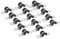 Sourcing Map 16 fascette in gomma da 6 mm, fascette stringitubo in acciaio inossidabile 304, morsetto in metallo a forma di U, supporto per tubo per filo