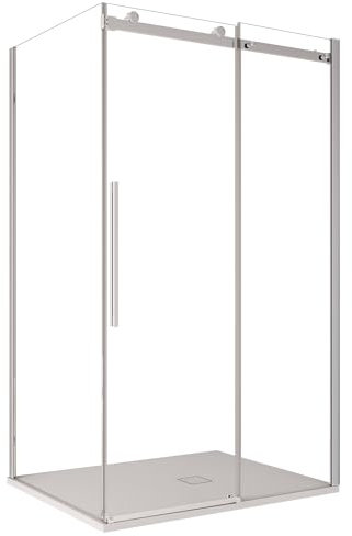 Box doccia due lati 100x70 70x100 8mm trasparente scorrevole h195 EUCLIDE 4.0