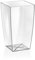 Algarve Clear Pot transparent 20 x 20 cm hauteur 35 cm, jardinière pour orchidées et fleurs d'intérieur et d'extérieur, effet verre ultra-transparent (20 x 20 x 35 cm)