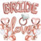 Rose Gold Braut Dusche Dekorationen Zubehör, Bachelorette Party Ballons Dekorationen Bevorzugungen, Braut Ballons Dekorationen für Verlobungsparty Dekorationen