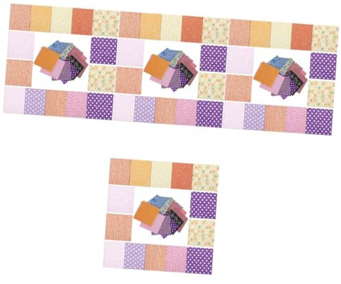 NUOBESTY 200stücke Baumwollstoff-Paket Für Patchwork Quilten Und -handarbeiten Bedruckte Stoffquadrate Verschiedenen Designs Für Kreative Projekte Und Handwerkskunst