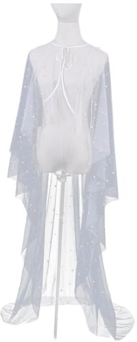 Hochzeitsschal -umhang Kathedrale Perle Schleier Braut Capes Frauen Hochzeitskleid Schulter Cape Cape