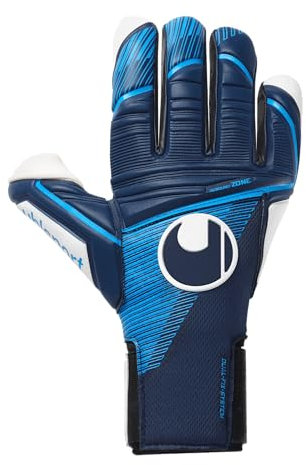 uhlsport Absolutgrip Tight HN, Kinder und Erwachsene Torwarthandschuhe, bleu Marine/bleu Fluo/Blanc, 9.5 -