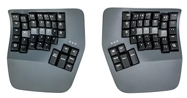 KINESIS Advantage360 Professional Split Ergonomic Keyboard - Bluetooth | Quiet Mechanical Switches | Fully Programmable Open Source | Contoured Shape | Adjustable Tenting | Backlit