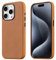 maogoam for iPhone 15 Pro Max Case Leather, Genuine Crazy Horse Leather Case for iPhone 15 Pro Max,Compatible with MagSafe, Indiana-Jones Style, Brown