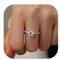 MILACOLATO Silber Ringe 925 für Frauen Mädchen,Damen Ringe Silber 925 18 Karat Weißvergoldung Sterlingsilber Ringe Zirkonia Verlobungsring Dünne Ehering für Frauen Größe 52-62 9