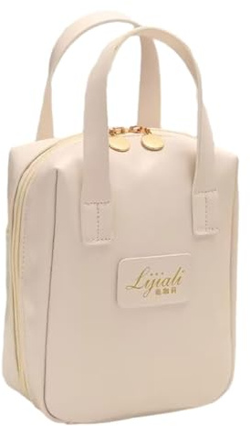 siduytin Kosmetiktasche mit feinen Nähten für Up Produkte und Toilettenartikel. PU Kosmetik Organizer Tasche, Kosmetik Aufbewahrungstasche, Make up Tasche, Weiß