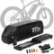 Ebkrides Ebike Battery 36V 15AH Electric Bike Lithium Battery Hailong Removable Electric Bicycle Battery Pack Power with Charger, 5 Pin Base Plate, USB Port for 750W 500W 350W Bicycle Motor