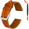 Quick Release Lederarmband, Öl Wachs Leder Uhrenarmbänder, Italienische Kalbsleder Uhrenarmbänder Ersatzband für Männer Frauen 16 18 19 20 21 22mm (20mm, Braun/Silberne Schnalle/Orange Kordel)