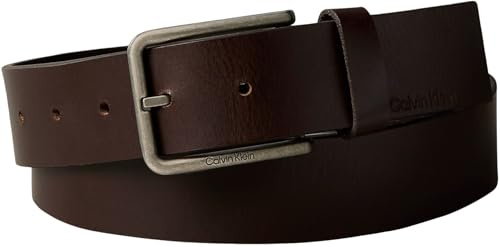 Calvin Klein Herren Gürtel Warmth Buckle Smooth 3,5 cm Eckige Schnalle