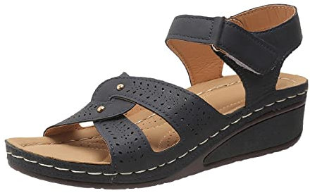 Sandales et Nu-Pieds Bohême Femme ete Confortable Talon Bloc Chaussures de Marche Fleurs Antidérapantes Respirantes Sandale Bout Ouvert et Plateforme Comfy Sandale Ventes Flash du jour et Soldes