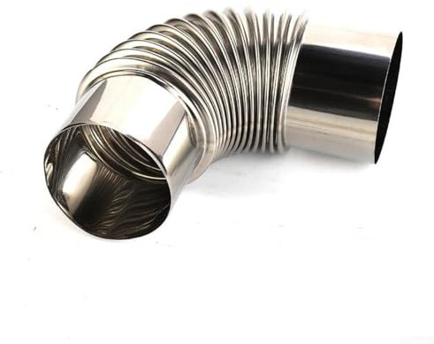 BXHNZSL 70 Mm in Acciaio Inox, Gomito da 90°, Rivestimento per Camino, Gomito Filettato per Camino, Gomito da 70 Mm, Resistente Al Calore