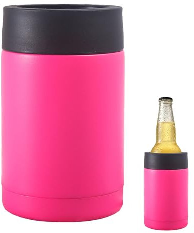 Aislante de latas de doble pared, acero inoxidable, aislado, para latas y botellas de cerveza, (12 oz)