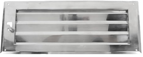 Locadence 316 Stainless Steel Louvered Vent, 19.69x7.87in Boat Cabin Vents Louver Grill Cover Ventilation Louver, Window Adjustable Louvered Vent Cover for Boats Yachts RVs