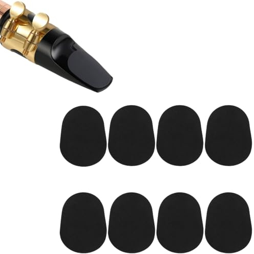 SHSHbuy Mundstückkissen,8 Stück Bissgummi Klarinette,Silikon Mundstückaufnäher 0.8mm Saxophon Mundstückpolster für Anfänger,Saxophone,Klarinetten