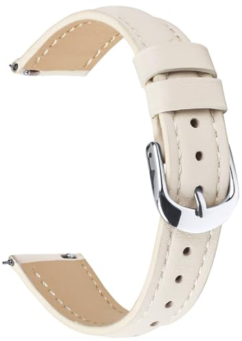 18mm Leder Armbänder Kompatibel mit Garmin Venu 3S Armband für Damen Herren, Weiches Lederarmband Ersatzband Verstellbares Ersatz Uhrenarmband für Damen Herren
