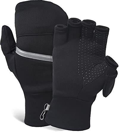 TrailHeads Trainingshandschuhe Wandelbar mit Powerstretch - Fingerlose Handschuhe für Damen - Wintersport- und Fahrradhandschuhe Damen