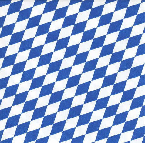 20 Servietten Bayernraute/Raute/Bayern/bayrisch/Oktoberfest 33x33cm