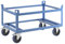 eurokraft | pro | Fahrgestell aus Stahl | für Europaletten | Tragfähigkeit 500 kg | Ladehöhe 650 mm | blau