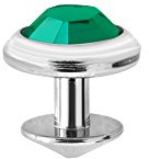 Karisma Micro Dermal Skin Diver Titan G23 Kristal Stein 3mm Farbe BZ (Türkis)
