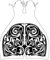Sweam - Monoflosse verstellbar transparent 44-48 mit Wandtattoo Maori schwarz
