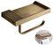 CASEWIND Toilettenpapierhalter Messing, Klorollenhalter Vintage, Klopapierhalter mit Ablage Handyhalter Wandmontage für WC