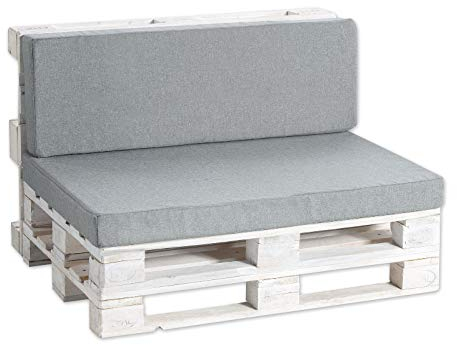 Gutekissen® Palettenkissen Palettenauflagen PF (Sitzkissen 120x60 glatt, Grau)