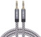 SKW Cavo Aux 3,5mm (audio Hi-Fi), Cavo Audio Jack Maschio a Maschio per stereo domestico, iPhone, iPod, IPad, Echo Dot, Sony ecc. (0.5M,Argento)