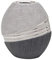 Dekohelden24 Elegant Modern Decorative Designer Ceramic Vase in Silver Grey, Oval, Silver Grey, 16 cm