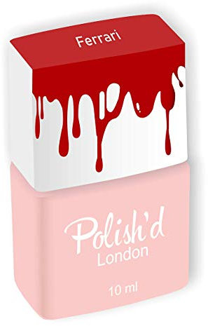 GEL NAIL POLISH UV/LED SOAK OFF POLISH'D LONDON 10 ML RED COLOUR (FERRARI)