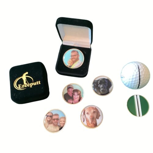 EzeePutt - Personalised Golf Ball Marker - Putting Alignment Marker with Your Own Custom Photo - Same Day Dispatch