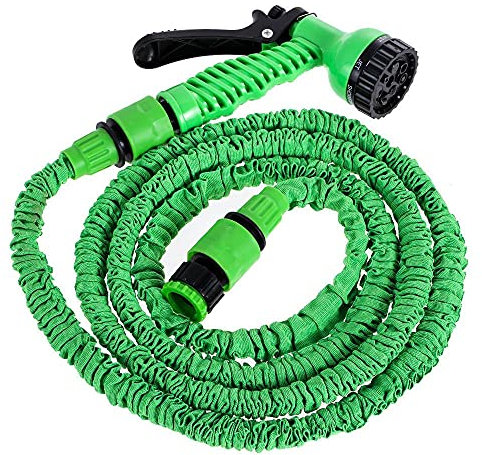 ZENO Expanding Garden Water Hose Pipe with 7 Function Spray Gun Expandable Flexible Magic Hose Anti-Leakage Lightweight Easy Storage 75ft Long (Green)