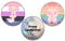 3 Pastell Button Badge Pin Anstecker Ansteckbutton | Genderfluid & Regenbogen Flagge | LGBTQ+ Pride | Holo Holographisch Hologramm | Kawaii Axolotl mit Drink