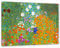 Pixxprint Gustav Klimt - Bauerngarten, Weiß, Größe: 60x40cm, Leinwandbild, fertig gespannt, Wandbild, Dekoration, Kunstdruck, kein Poster
